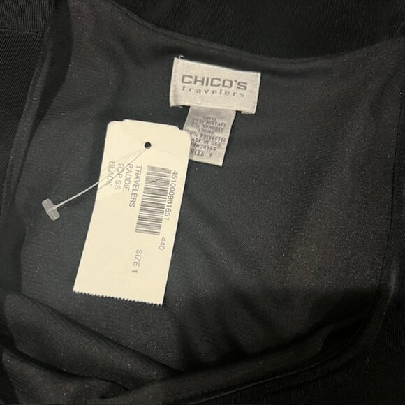 Chico's Black, Beige & Brown Sleeveless Blouse Size L - Picture 8 of 8